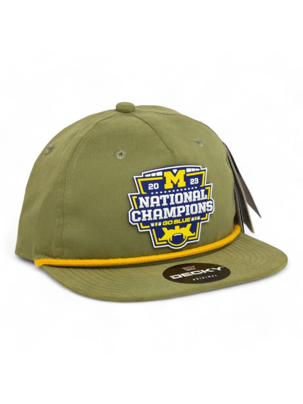 Michigan College Football Playoff 2023 National Champions Rope Hat- Loden/ Amber